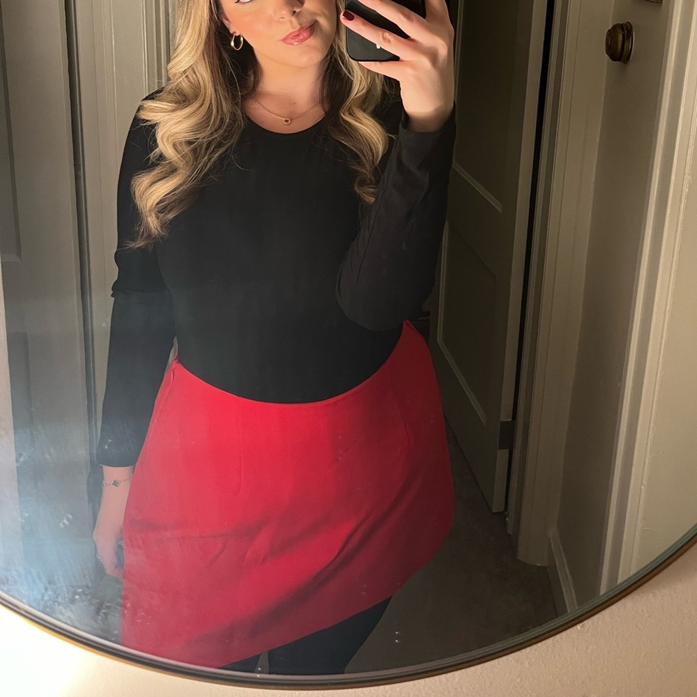 Abercrombie & Fitch Scarlett Mini Skort in Red